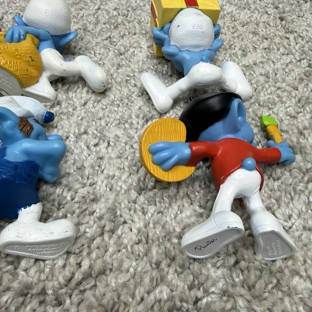 Smurf PVC Payo Figures lot x5 toy Smurf action figures - Picture 4 of 15